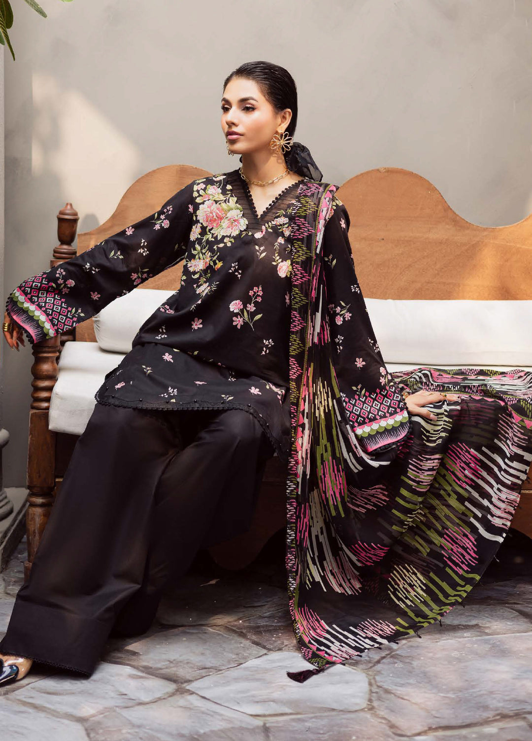 Signature Prints by Nureh Unstitched Printed Lawn 3 Piece Suit NU26USL SP-162 - Summer Collection