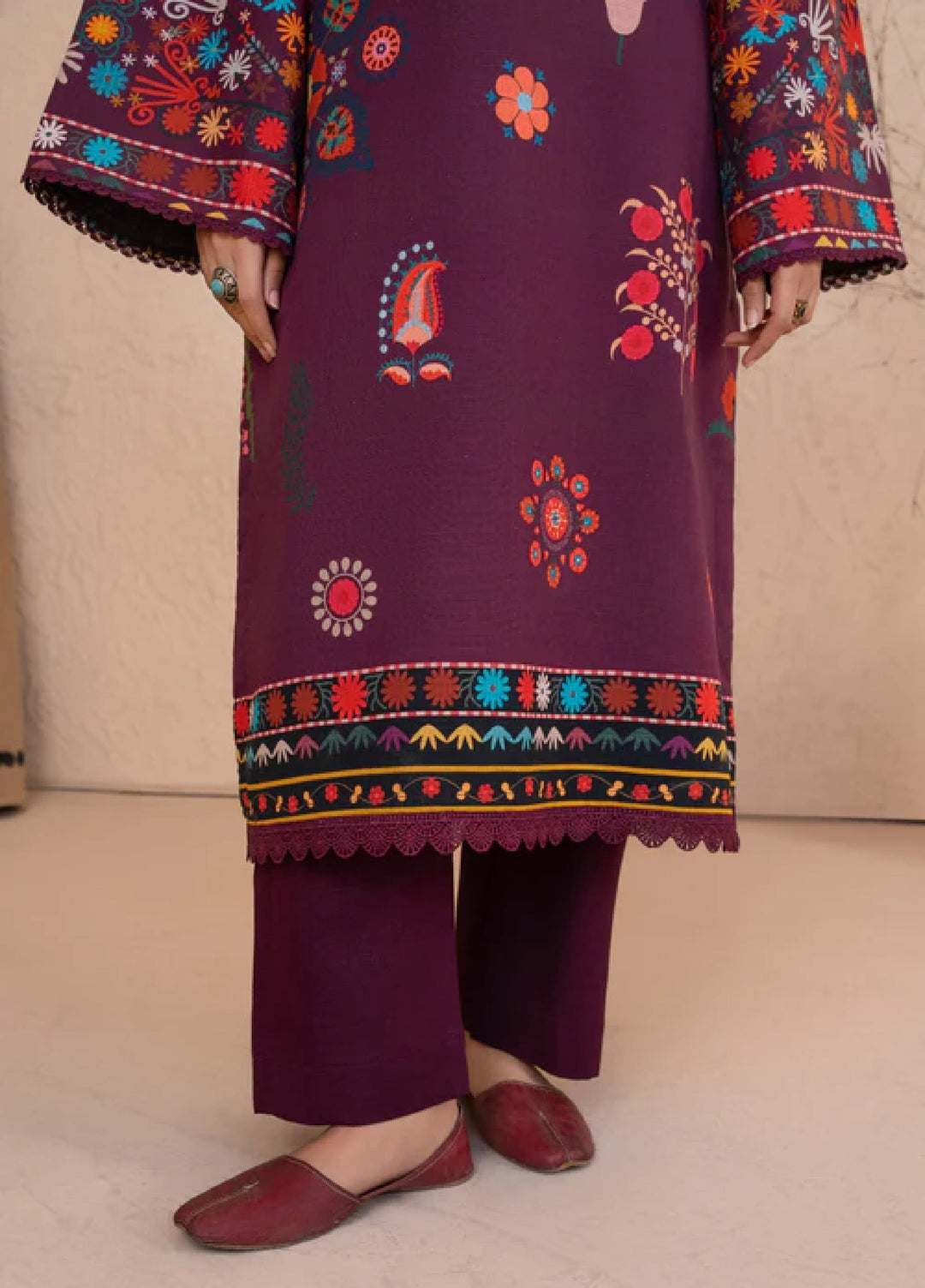 Jugnu by Chandan Nagri Women Pret Embroidered Khaddar 3 Piece Suit Noorza - Winter Collection