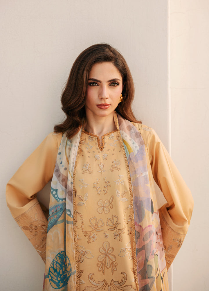 Zync by Florent Unstitched Embroidered Lawn 3 Piece Suit FL26ULZ FZ-8B - Lawn Collection