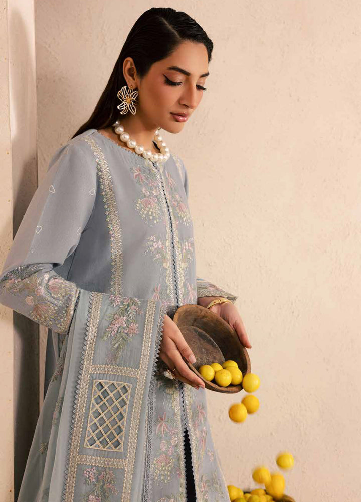 Nureh Exclusive Unstitched Lawn Karandi Embroidered 3 Piece Suit NU26UE NE-217 - Spring Collection