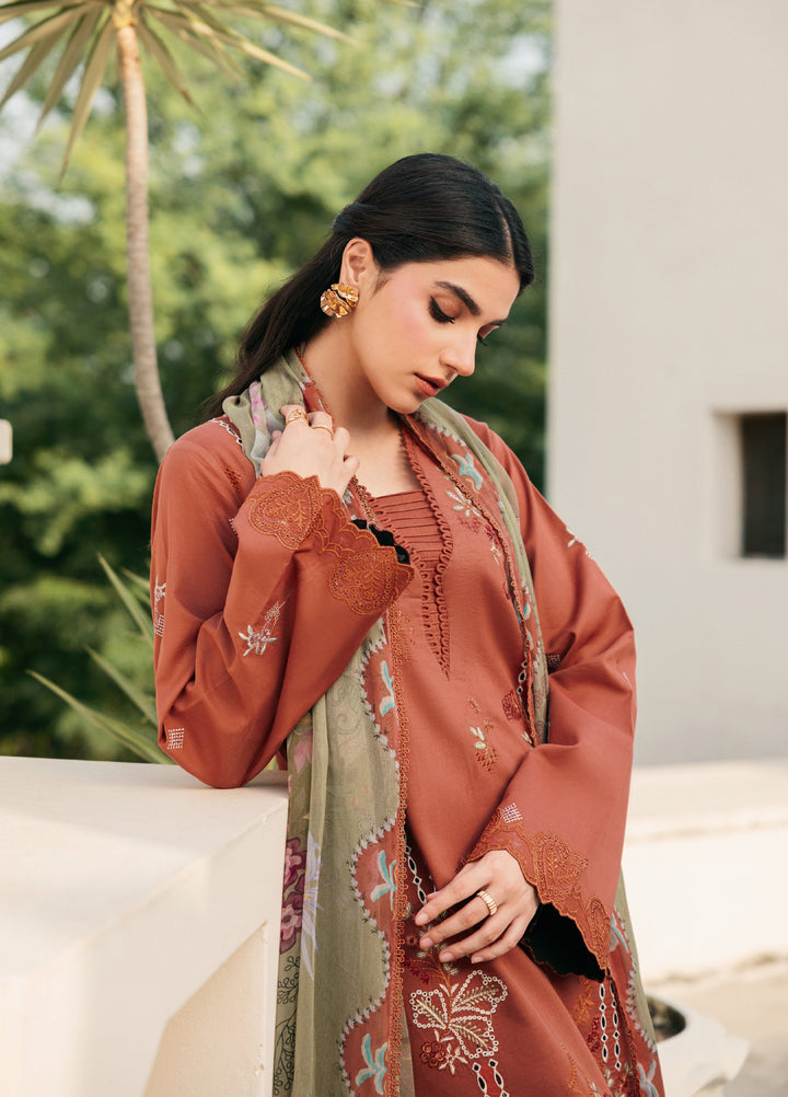 Zync by Florent Unstitched Embroidered Lawn 3 Piece Suit FL26ULZ FZ-6B - Lawn Collection