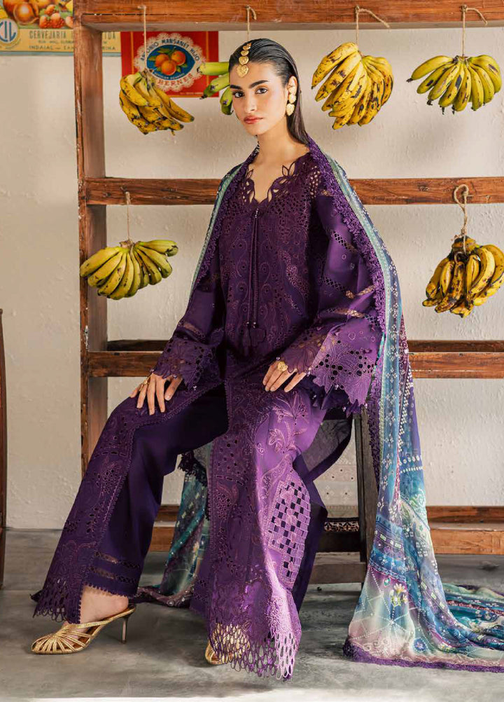 Bazar by Nureh Unstitched Chikankari Lawn 4 Piece Suit NU26UNL NE-253 - Eid Collection
