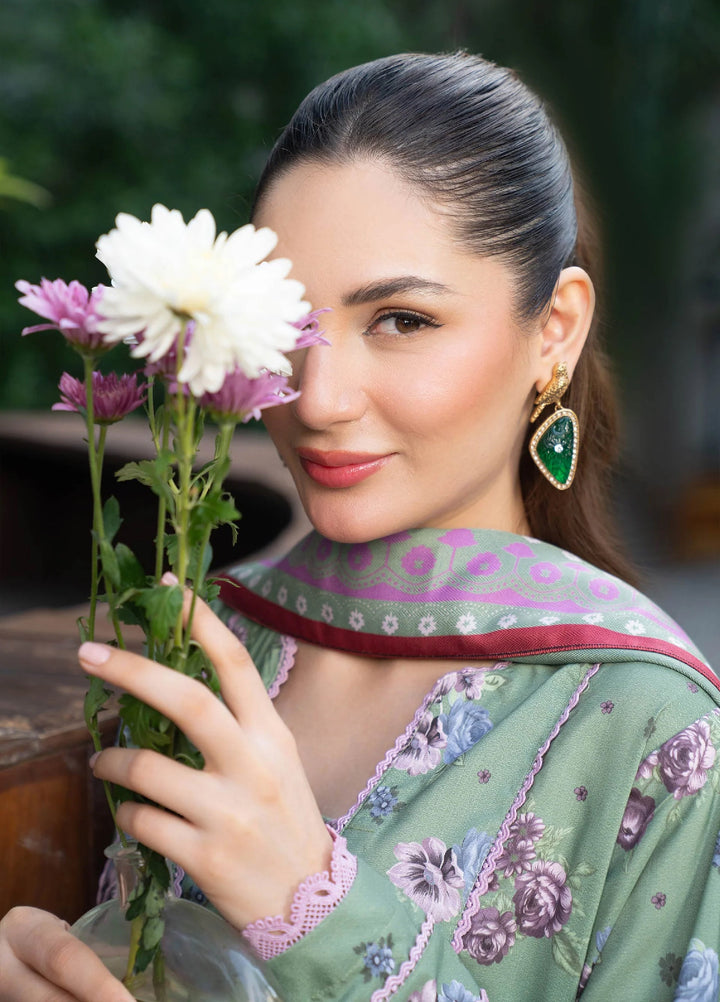 Mah e Noor Intermix by Panache 3 Piece Khaddar Pistachio Bloom - Winter Collection