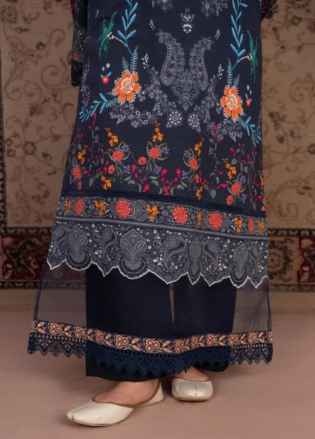 Jugnu by Chandan Nagri Women Pret Embroidered Khaddar 3 Piece Suit Parsa - Winter Collection
