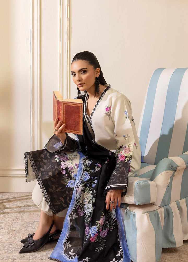 Nissa by RajBari Unstitched Printed Lawn 3 Piece Suit RB26ULN D-06 - Casual Collection