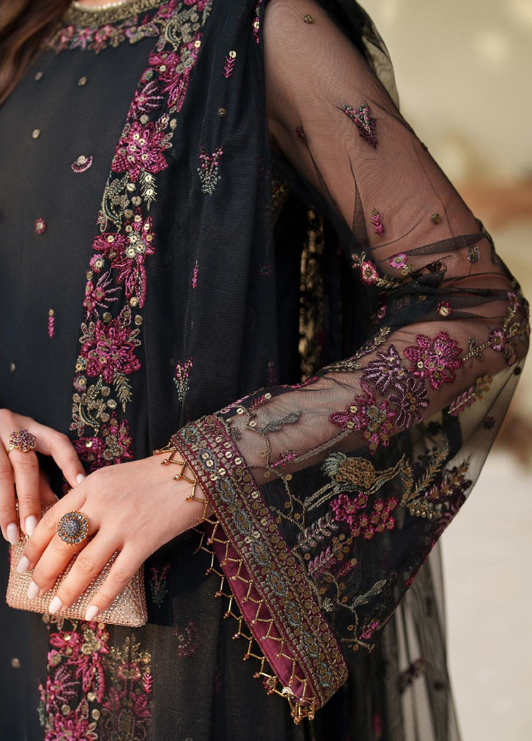 Meesa by Zarif Unstitched Net Embroidered Suits 3 Piece ZR25UF ZRF-ML-05 JEMIHA - Winter Collection