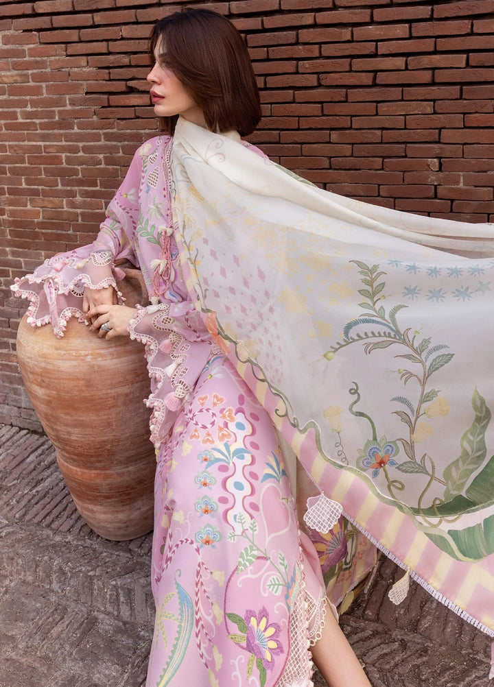 Flow by Crimson Unstitched Embroidered Lawn 3 Piece Suit CR26UFL D6 A-Candy - Festive Collection