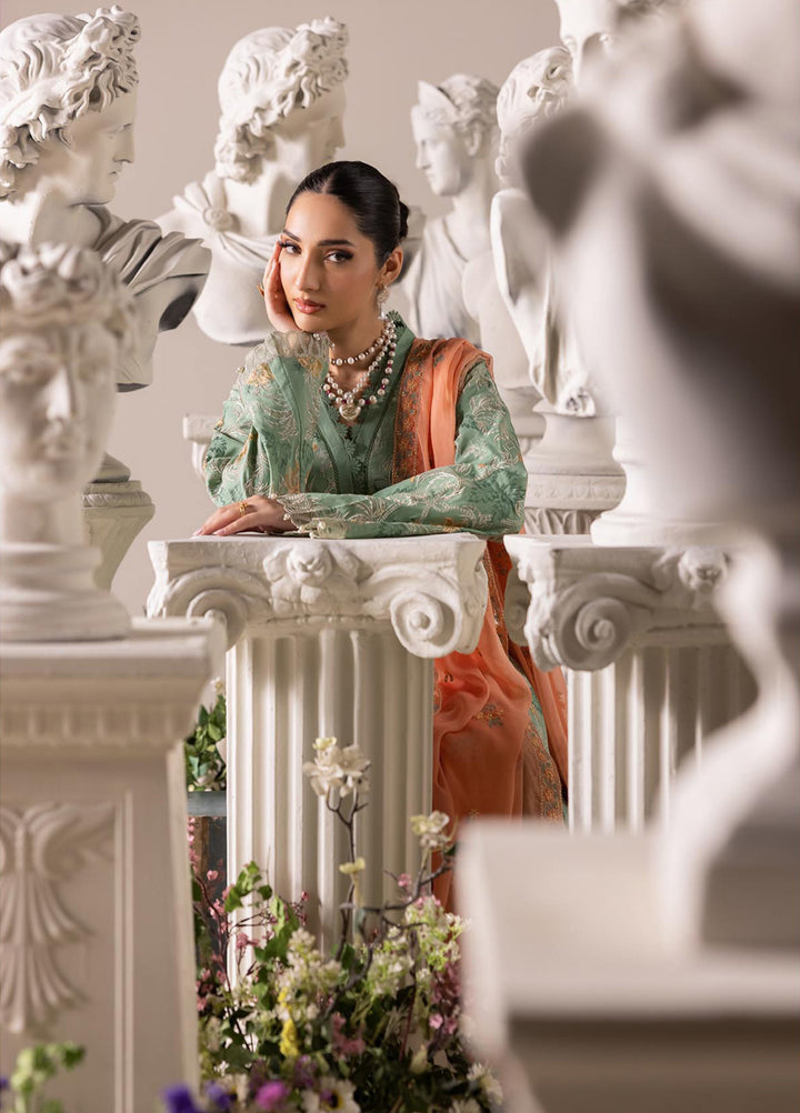 RajBari Exclusive Unstitched Embroidered Lawn 3 Piece Suit RB26UE D-6 - Summer Collection