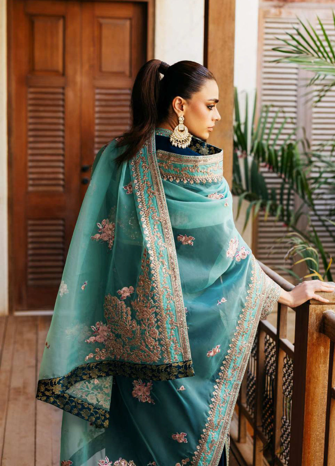 Zainab Chottani Unstitched Velvet Embroidered 3 Piece ZC25UV Elsa - Festive Collection
