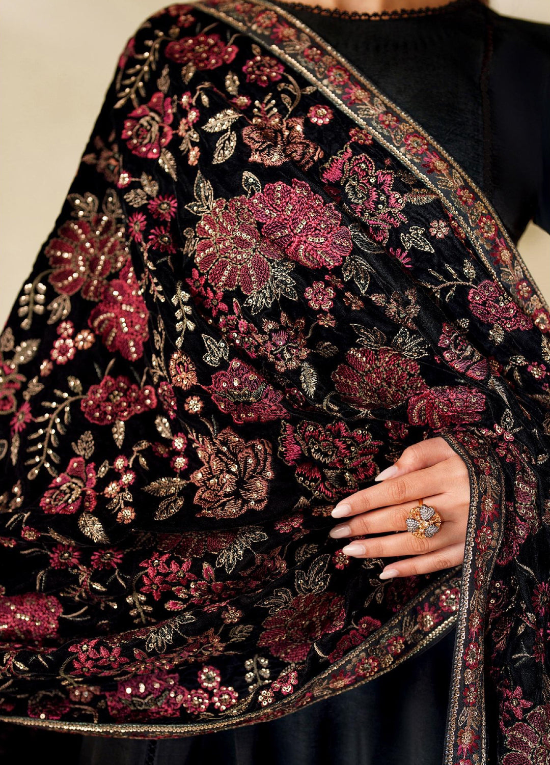 Zarif Velvet Shawls 1 Piece ZRF25VS ZRF-VS-03 - Festive Collection