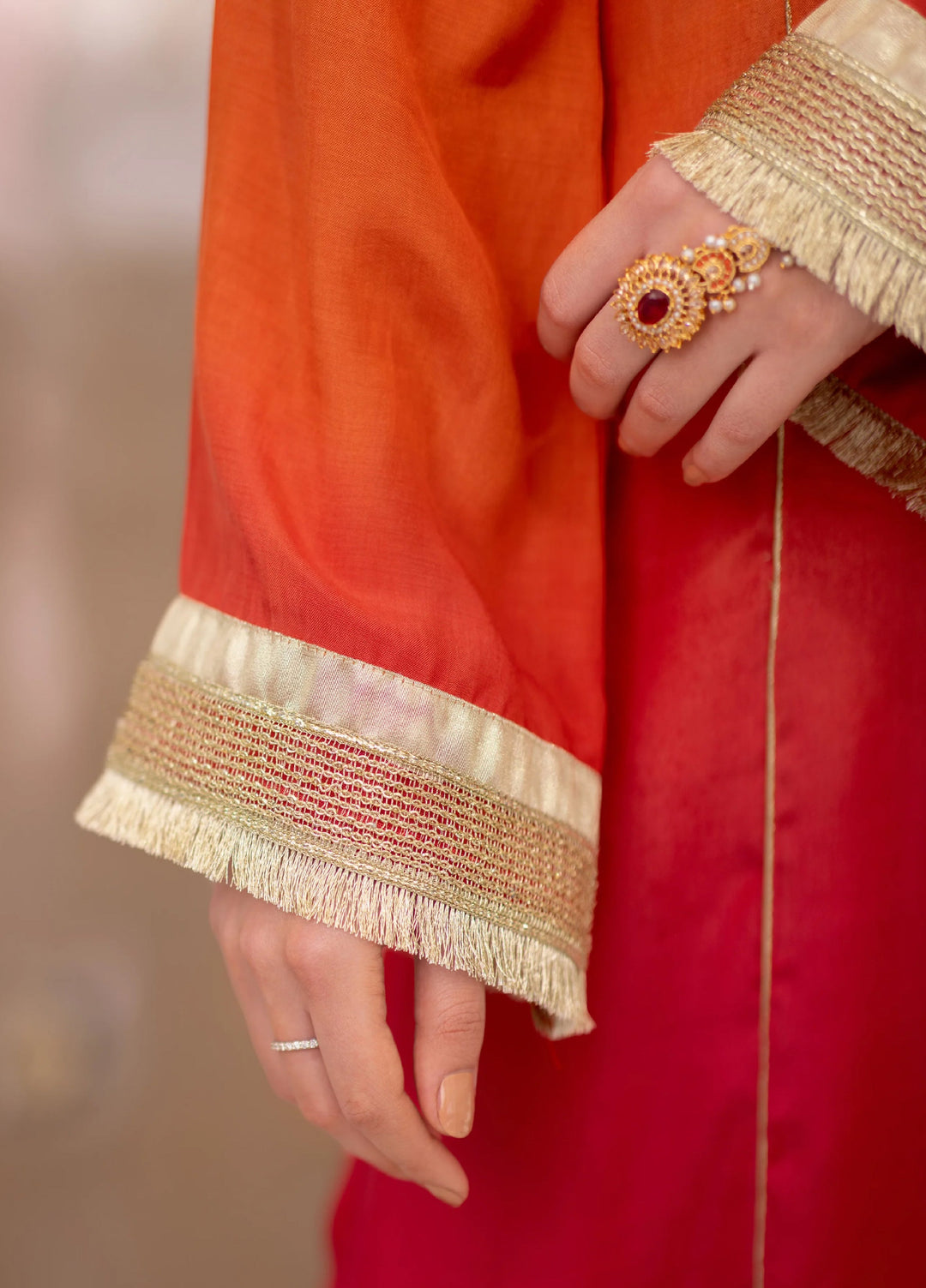 Dareecha by Daak RTW Printed Cotton Silk 3 Piece Suit MKS-O MANIZEH MKS-O - Festive Collection