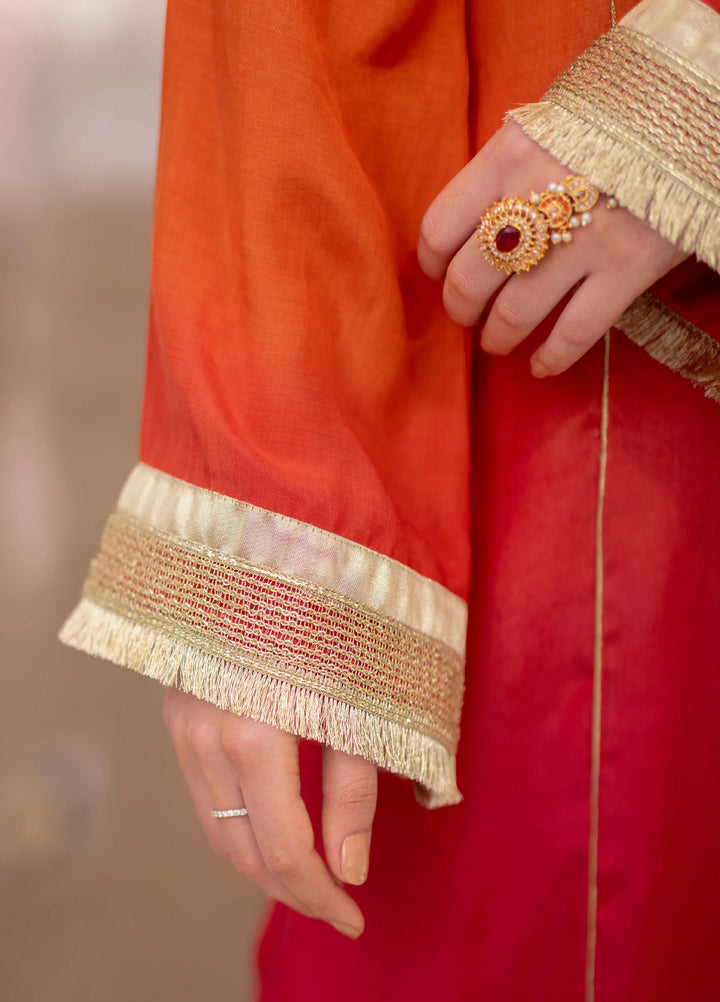 Dareecha by Daak RTW Printed Cotton Silk 3 Piece Suit MKS-O MANIZEH MKS-O - Festive Collection