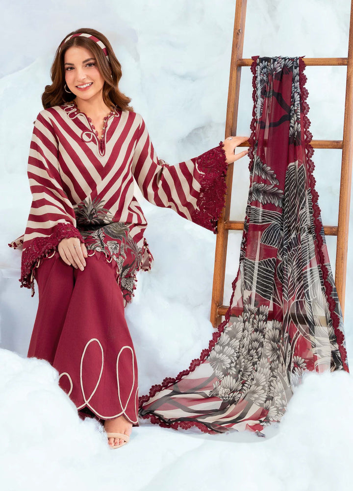 M Basics by Maria B Unstitched Embroidered Lawn 3 Piece Suit MB26SSEL MB-CUSV14-08B - Eid Collection