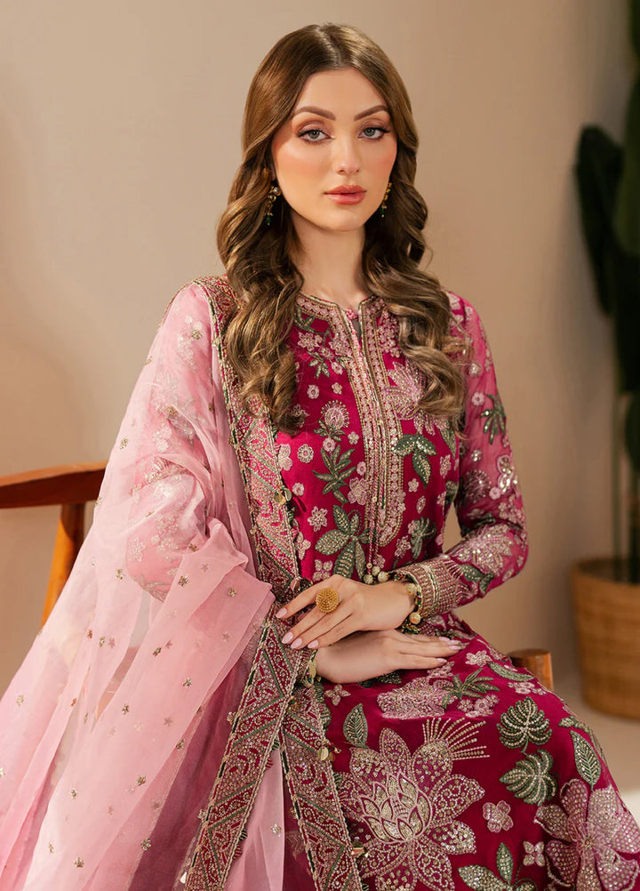 Jazmin Unstitched Chiffon Embroidered Suits 3 Piece JZ25CF JZ-WF25-03 - Festive Collection