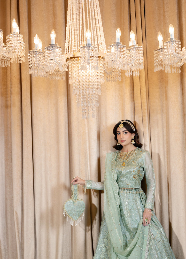 Maah-e-Noor Raum by Sarb Unstitched Embroidered Zari Tissue 3 Piece Suit RS26UMN MWF-07 - Wedding Collection