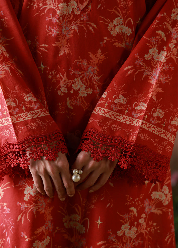 Mirha by Sahar Unstitched Printed Lawn 3 Piece Suit SS1-26-11 Crimson Heirloom - Summer Collection