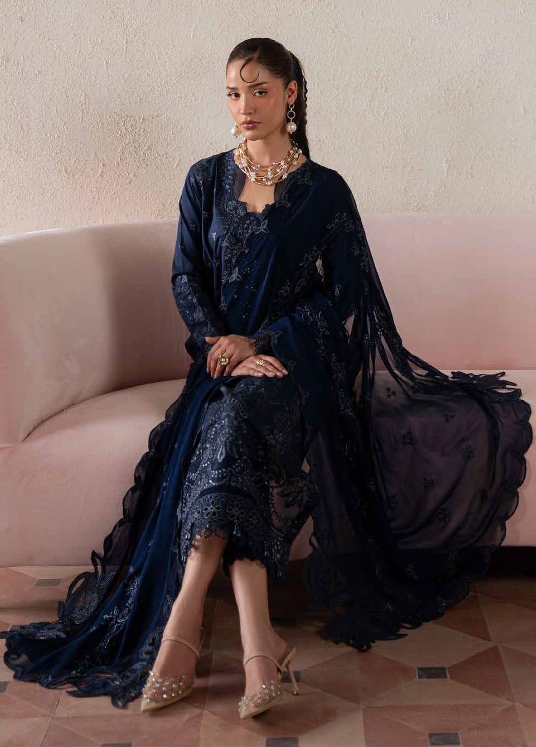 Feya by Nureh Unstitched Embroidered Lawn 3 Piece Suit NU26ULF FE-23 - Eid Collection