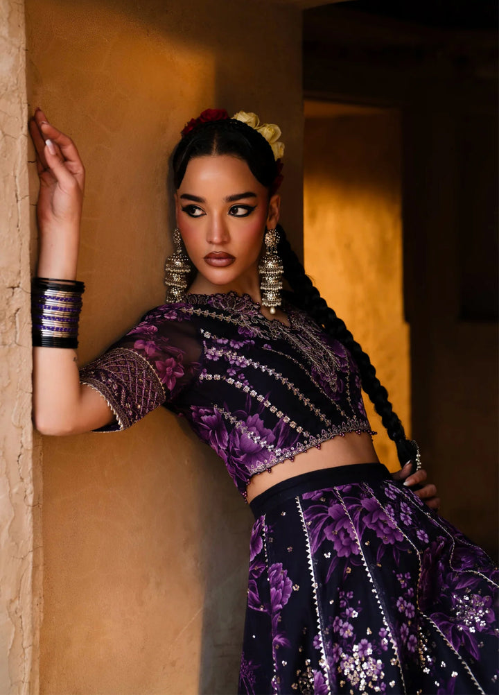 Xenia Formal Unstitched Luxury Chiffon Suits 3 Piece XE25FL Kesar - Formals Collection