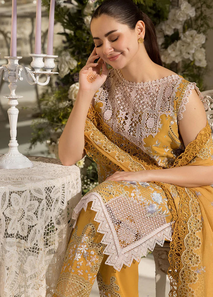 Minor Defect - Sobia Nazir Embroidered Lawn Suit Unstitched 3 Piece SN25LL D-6B - Summer Collection
