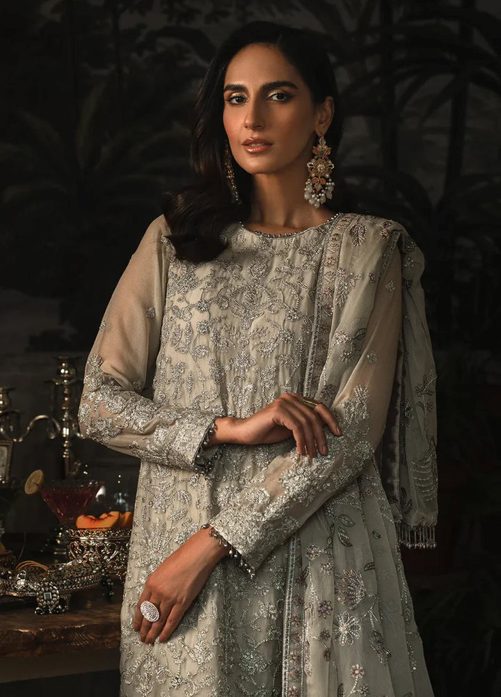 Zarif Women Unstitched Embroidered Chiffon 3 Piece Suit ZR26UFC ZLR 05 SANDY - Festive Collection