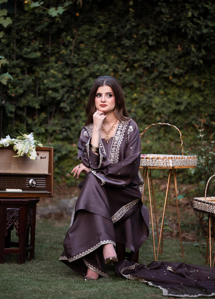 Sitaray by Reezas Women Pret Silk Embroidered 3 Piece saahil - Festive Collection