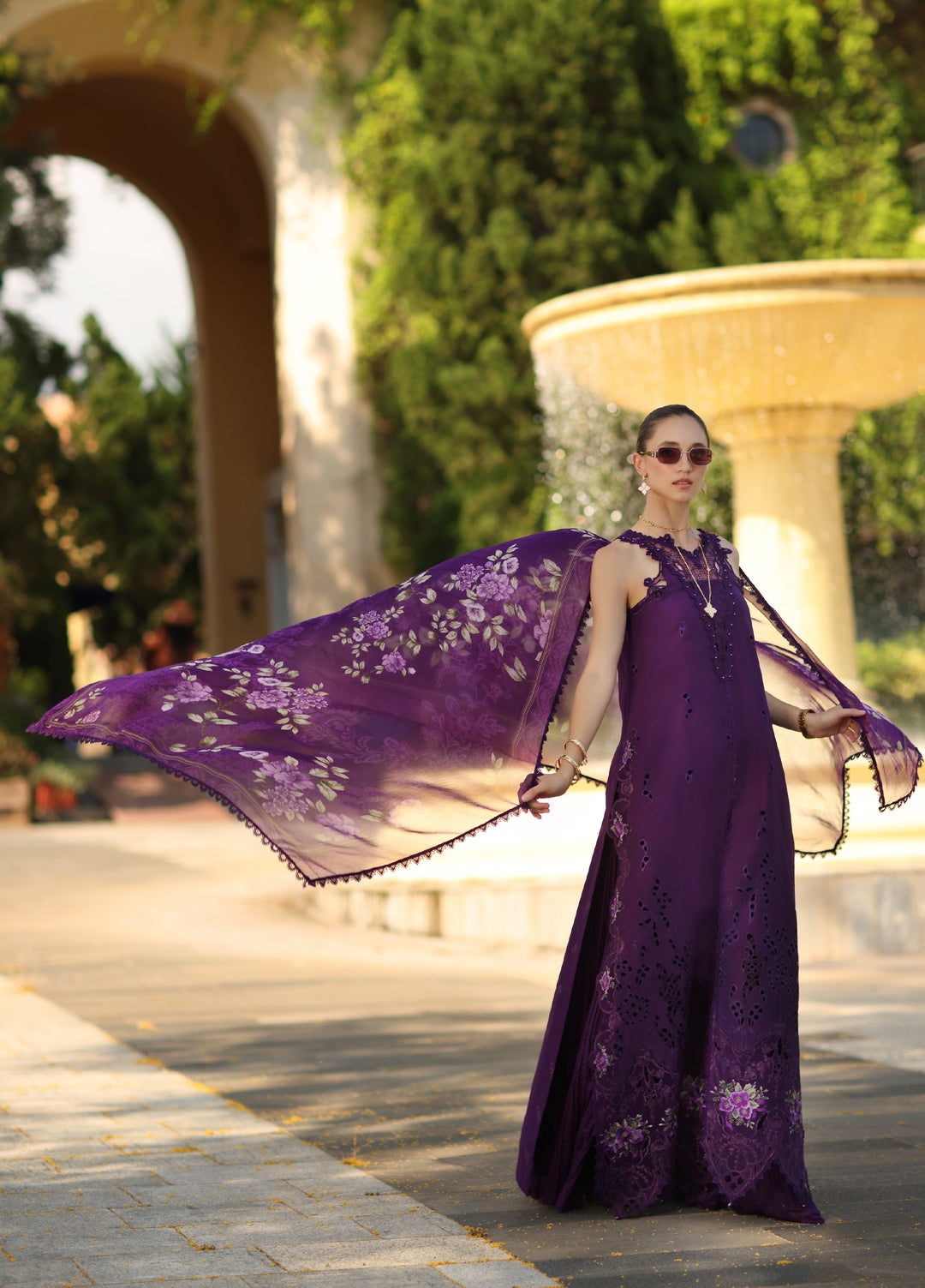Noor by Saadia Asad Unstitched Embroidered Laserkari Lawn 3 Piece Suit SA26ULNL D2 - Lawn Collection