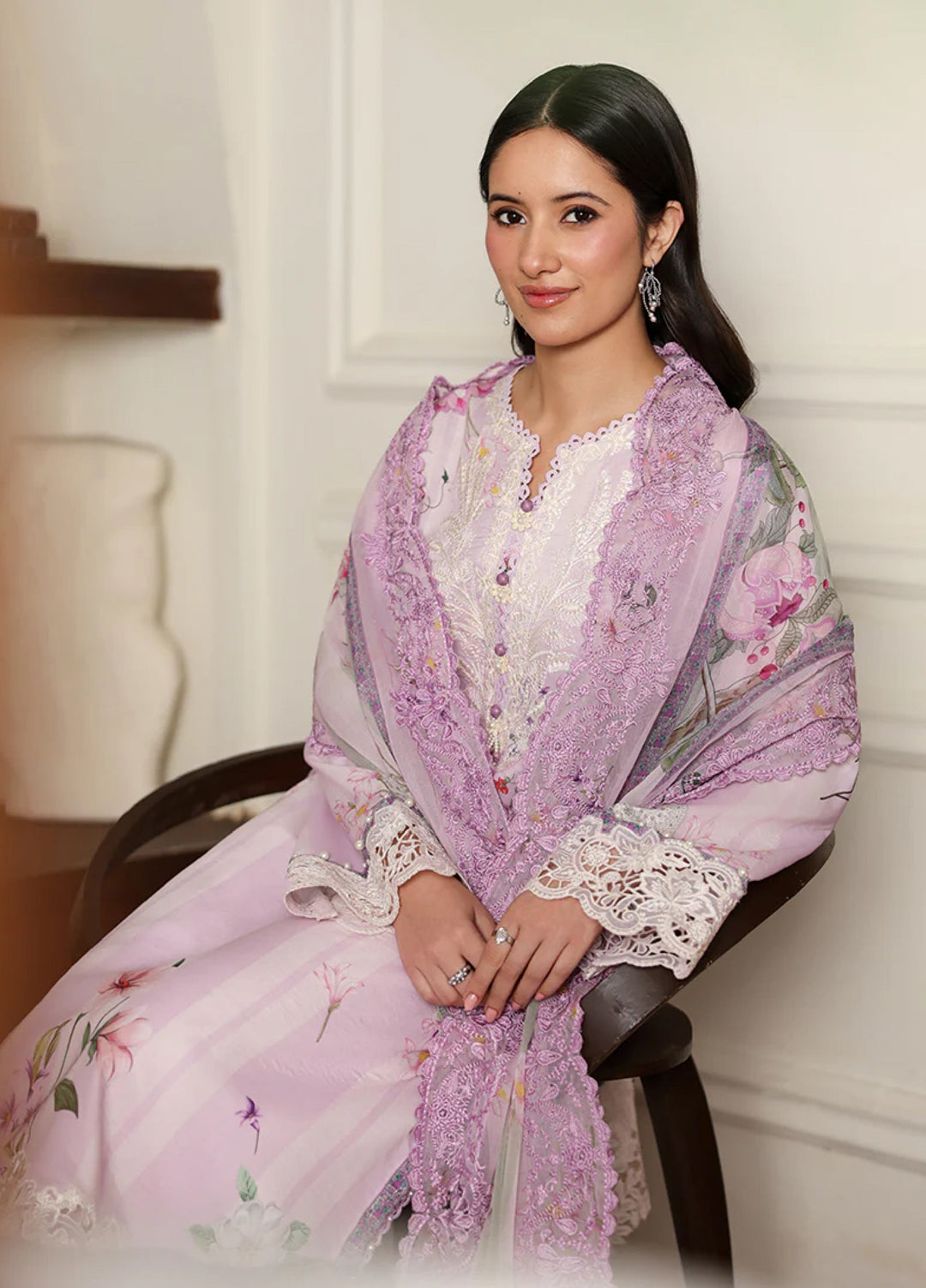 Sunlit Tales by Roheenaz Unstitched Embroidered Lawn 3 Piece Suit RN26ULS Dandelion dream RUNSS260703 - Lawn Collection