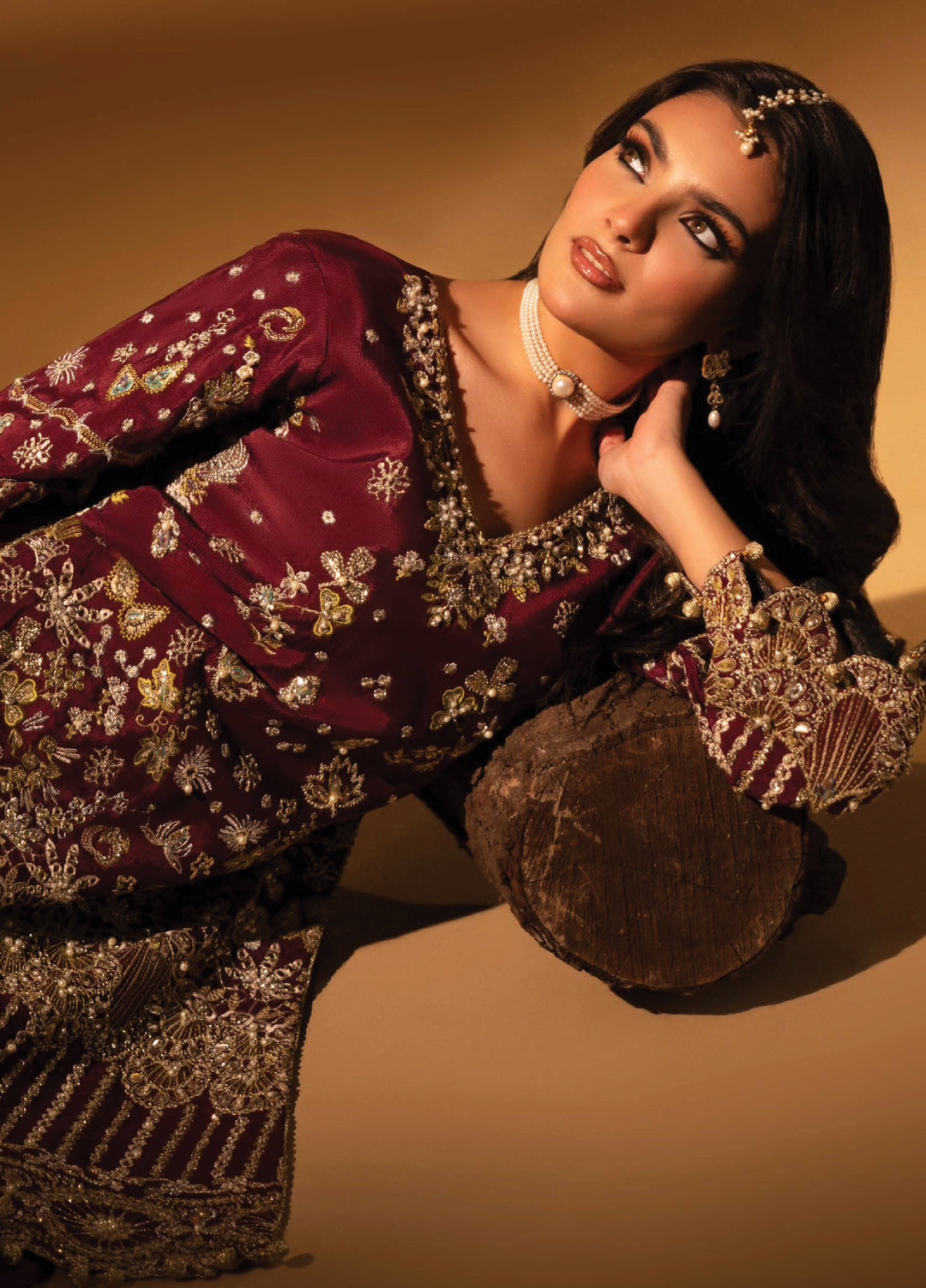 Aylin Unstitched Raw Silk Embroidered Suits 3 Piece AYL25US VIOLET BLOOM - Festive Collection
