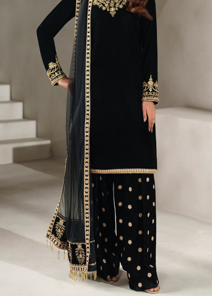 Zarif Exclusive Unstitched Velvet Embroidered Suits 3 Piece ZRF25VE ZRF-V-01 - Festive Collection
