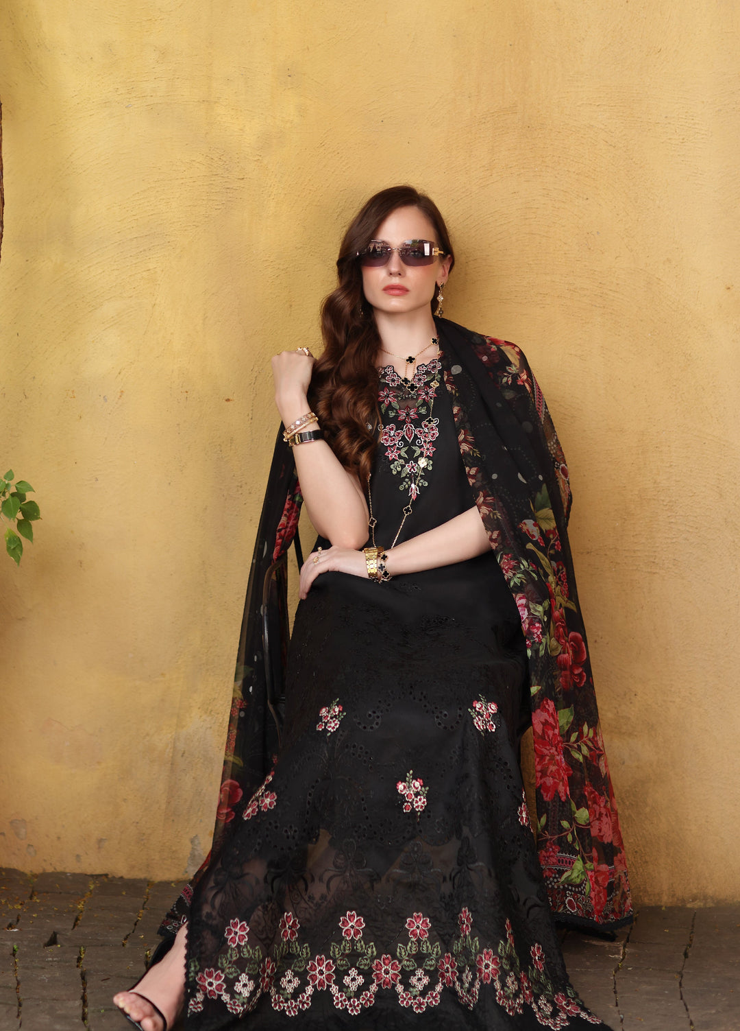 Noor by Saadia Asad Unstitched Embroidered Laserkari Lawn 3 Piece Suit SA26ULNL D5 - Lawn Collection