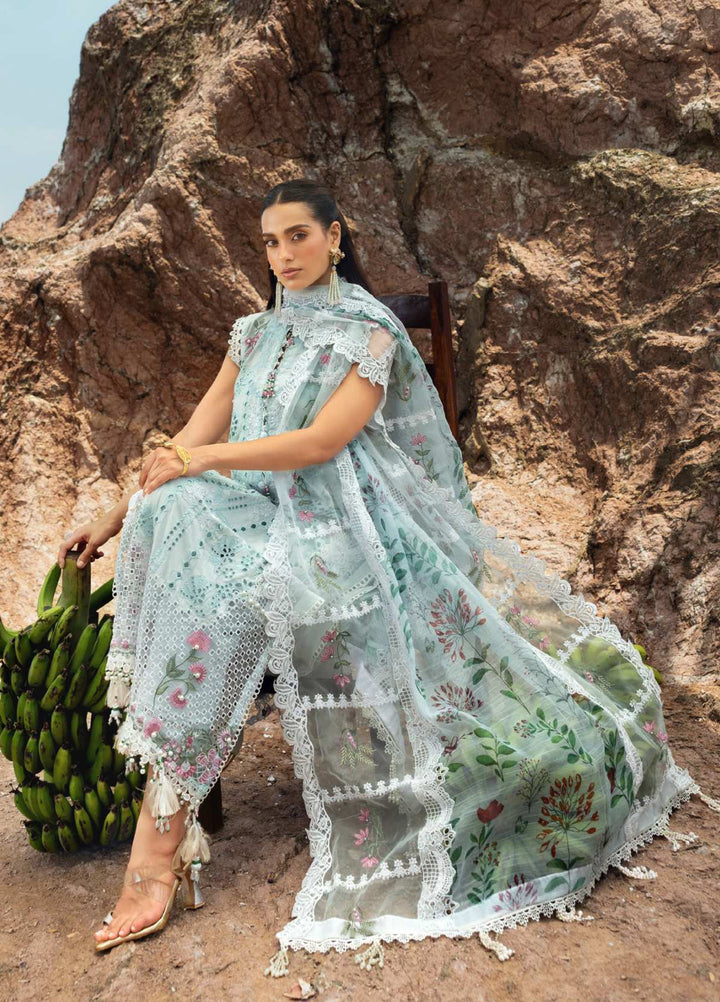 Mahiymaan by Al Zohaib Unstitched Embroidered Luxury Lawn 3 Piece Suit AZ26UM D-6 - Festive Collection