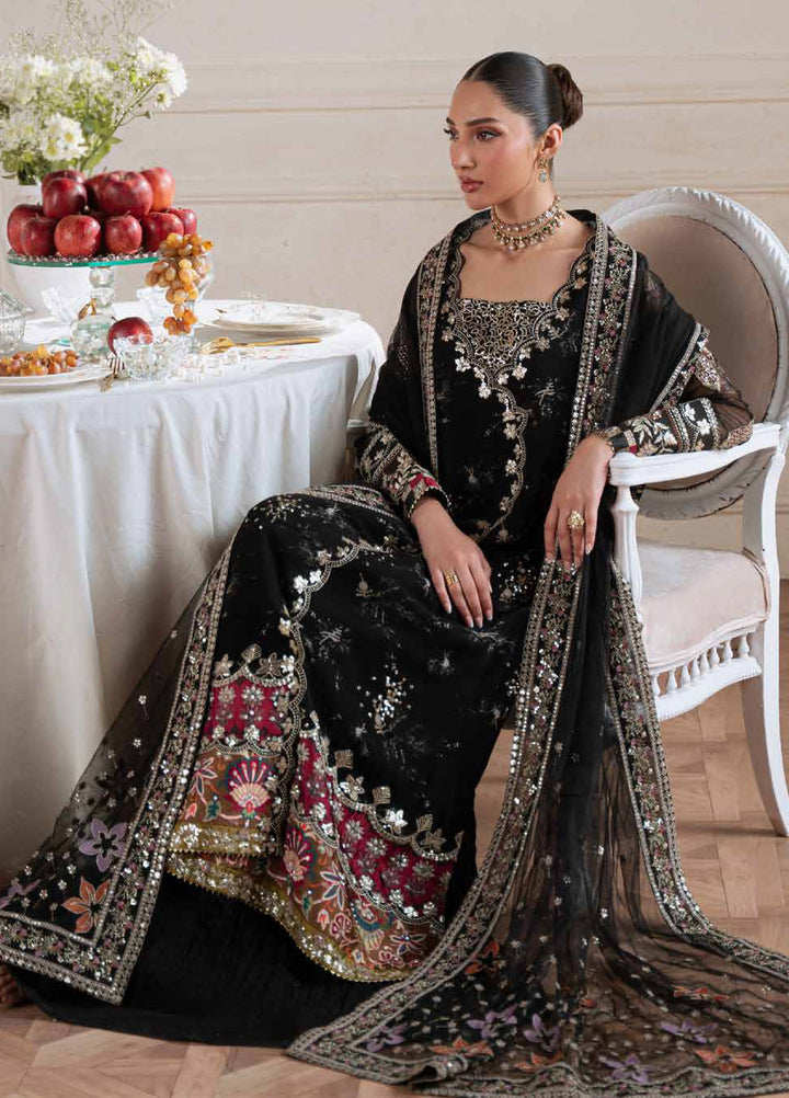 Amaya by Nureh Unstitched Embroidered Chiffon 4 Piece Suit NU26UCA AM-42 - Festive Collection