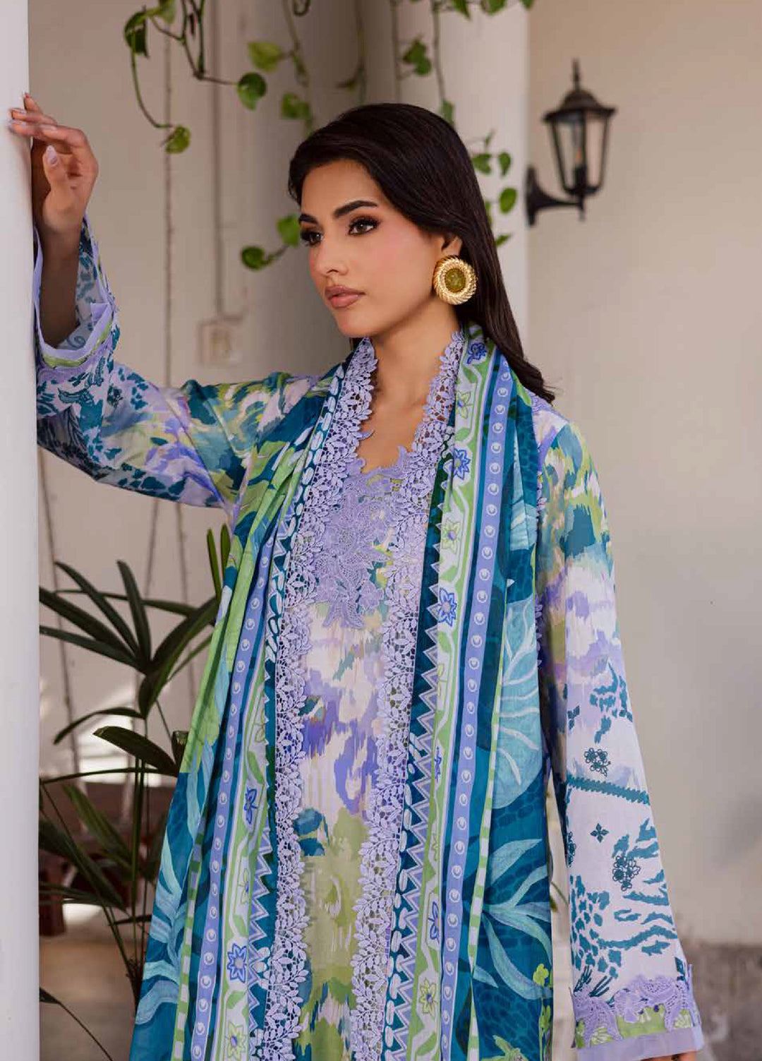 Rania by Nureh Unstitched Printed Lawn 3 Piece Suit NU26ULR NR-07 - Casual Collection