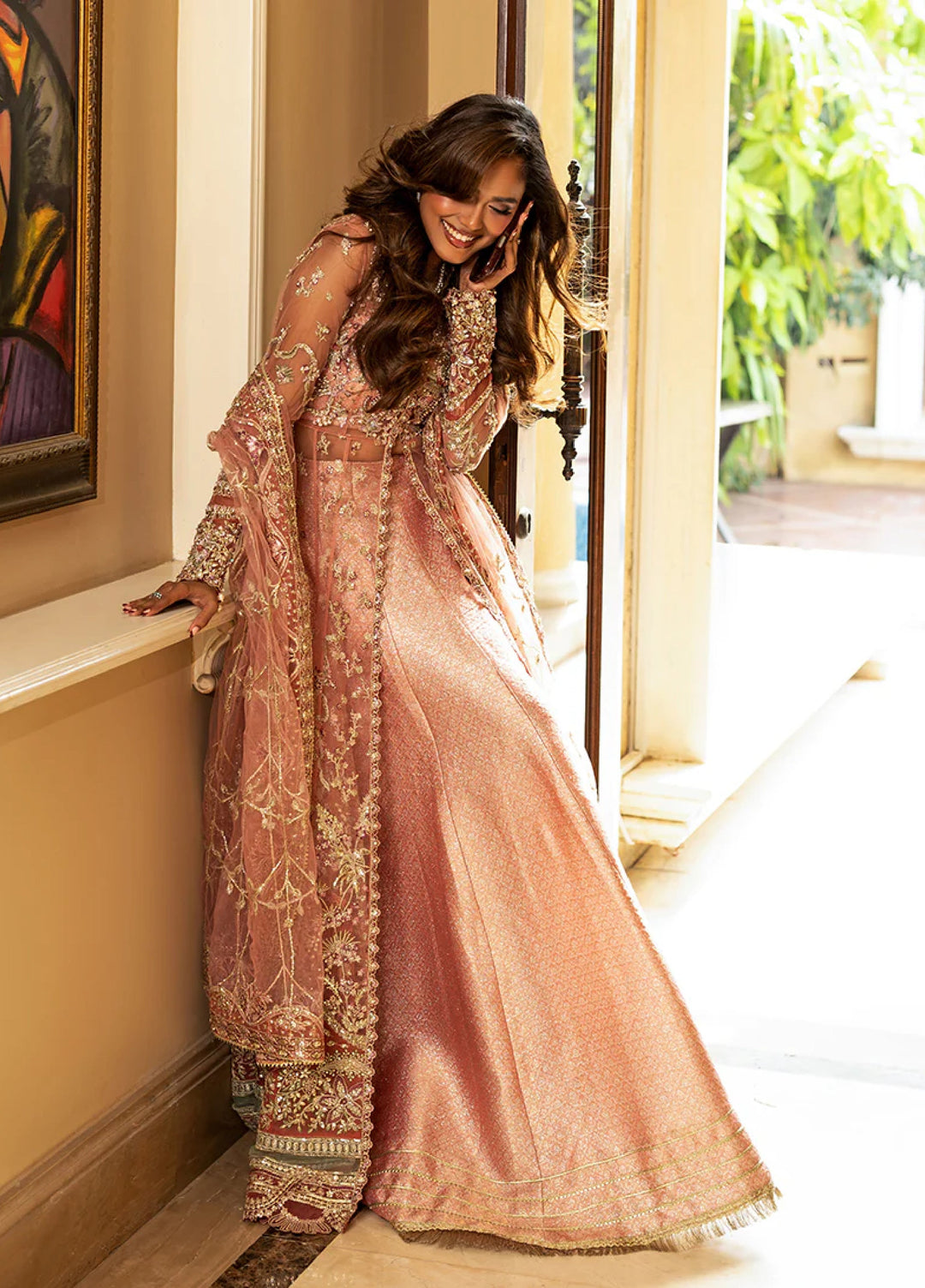 Darling by Mushq Unstitched Embroidered Net 4 Piece Suits MU25DW Naina - Wedding Collection