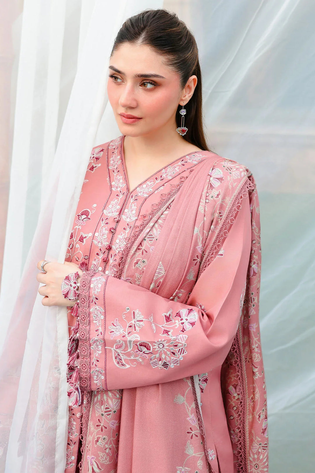 Cross Stitch Unstitched Embroidered Cotton Satin 3 Piece Suit CS26UCS Vintage Aura - Casual Collection