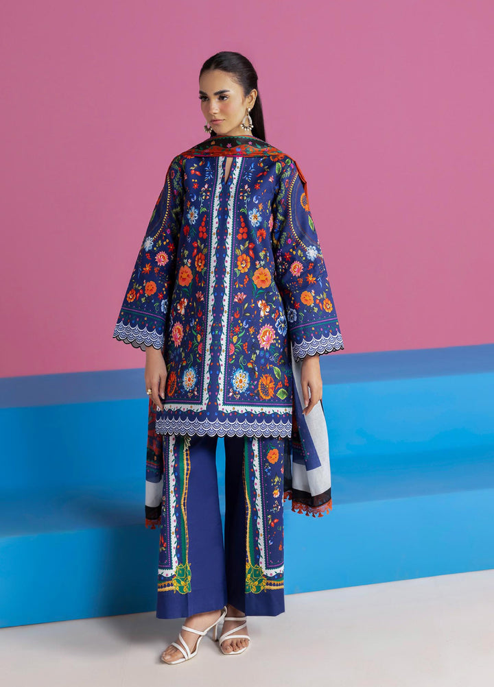 Amal Prints by RajBari Unstitched Printed Lawn 3 Piece Suit RB26UPA D-16 - Summer Collection