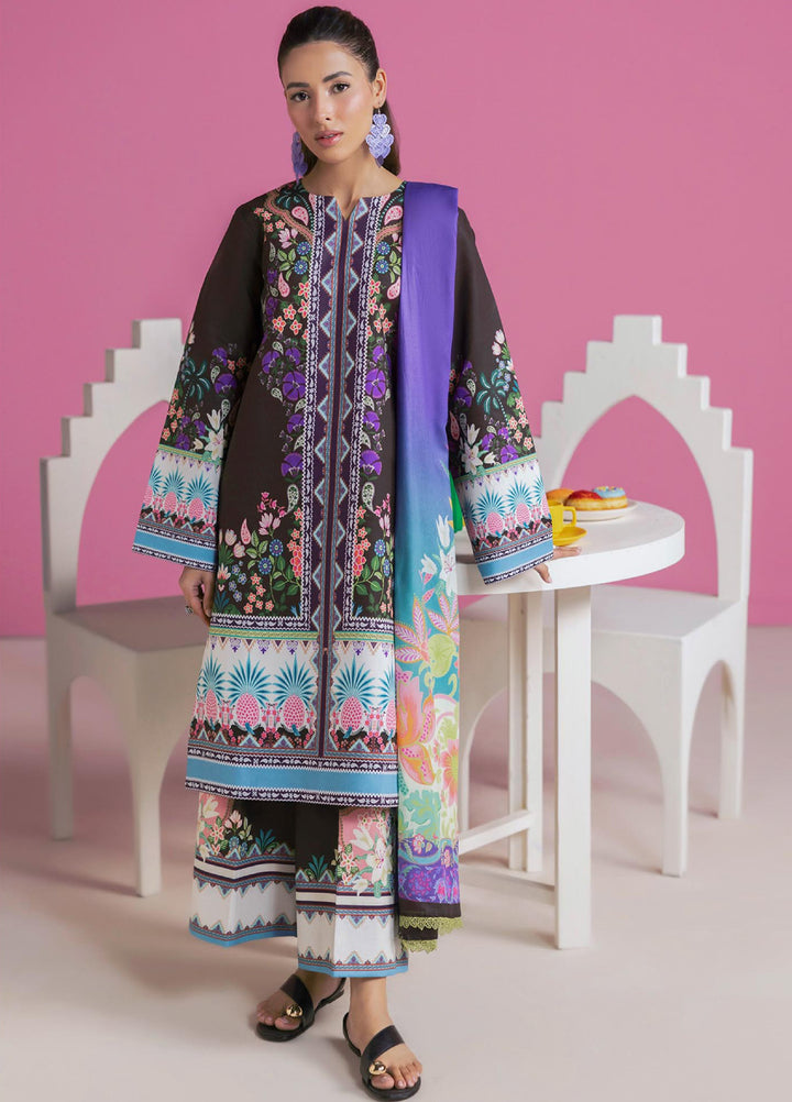 Amal Prints by RajBari Unstitched Printed Lawn 3 Piece Suit RB26UPA D-13 - Summer Collection