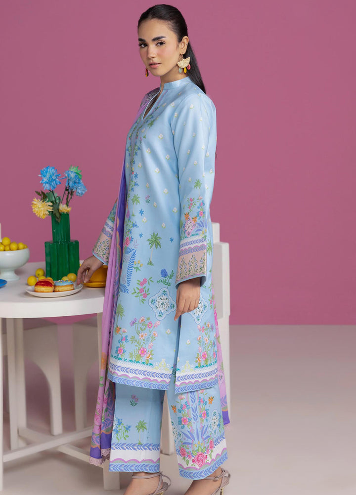 Amal Prints by RajBari Unstitched Printed Lawn 3 Piece Suit RB26UPA D-12 - Summer Collection