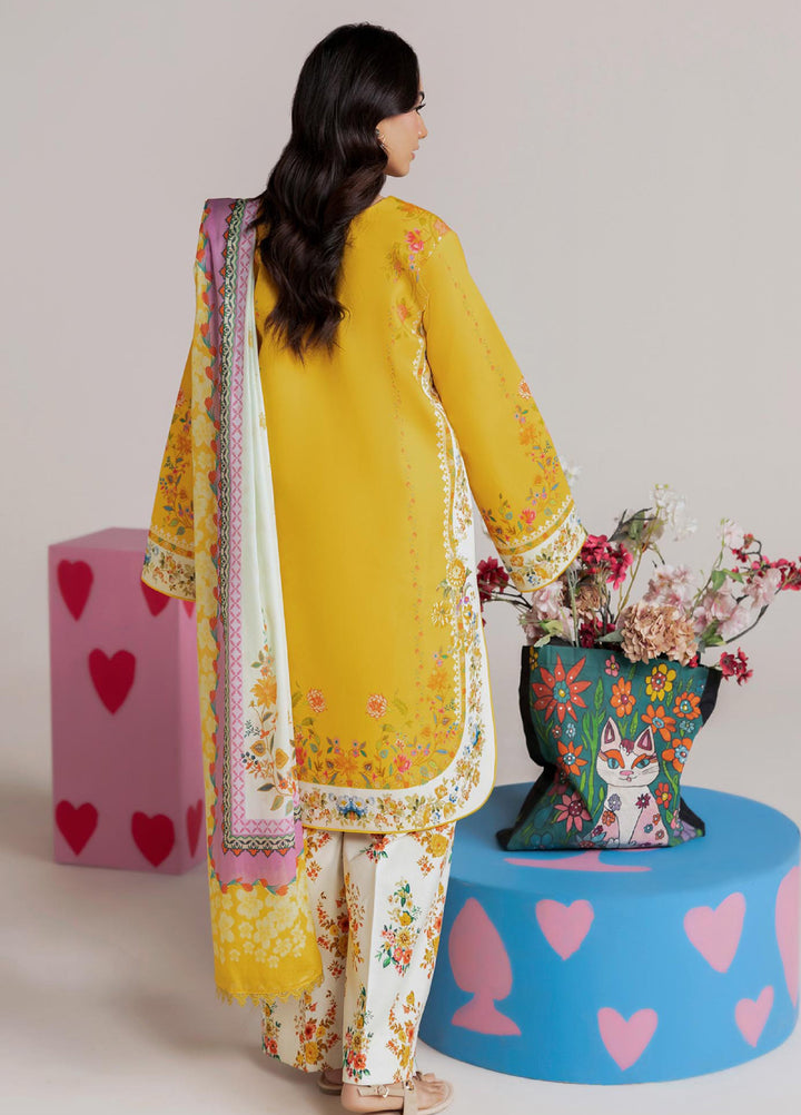 Amal Prints by RajBari Unstitched Printed Lawn 3 Piece Suit RB26UPA D-6 - Summer Collection
