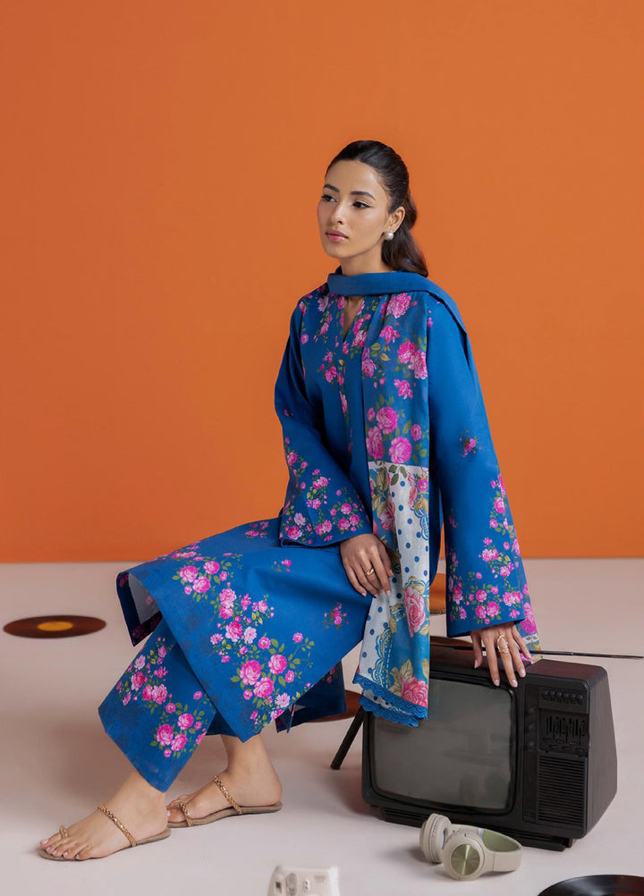 Amal Prints by RajBari Unstitched Printed Lawn 3 Piece Suit RB26UPA D-10 - Summer Collection