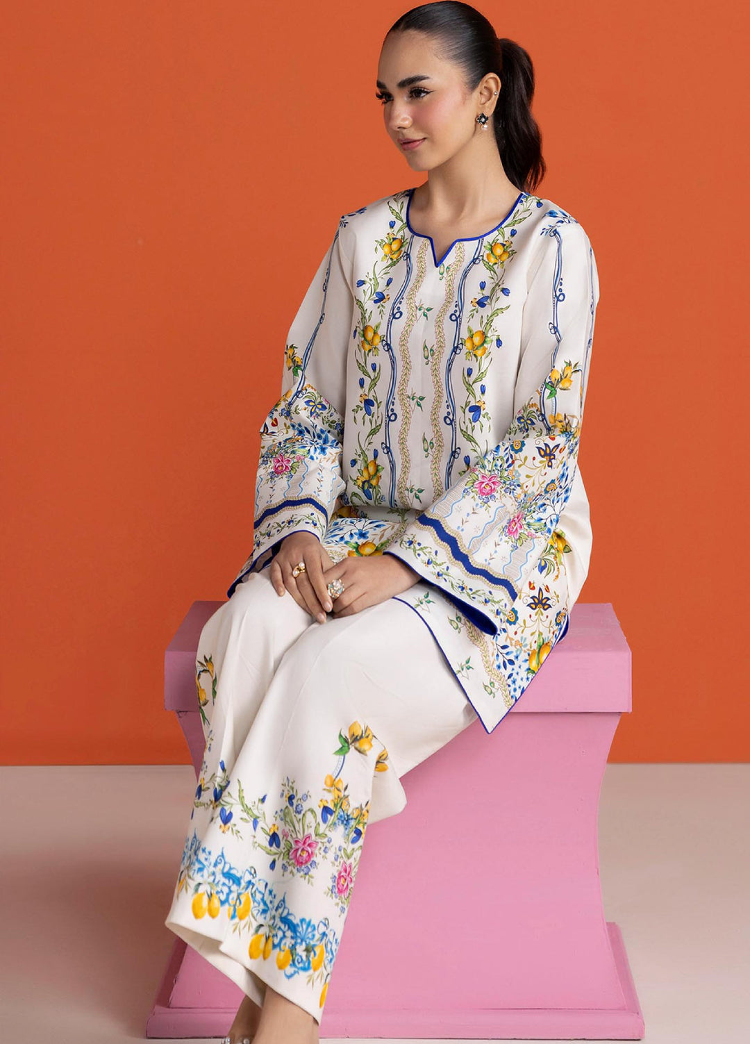 Amal Prints by RajBari Unstitched Printed Lawn 2 Piece Suit RB26UPA D-3 - Summer Collection