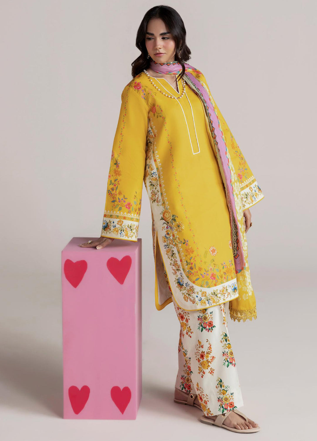 Amal Prints by RajBari Unstitched Printed Lawn 3 Piece Suit RB26UPA D-6 - Summer Collection