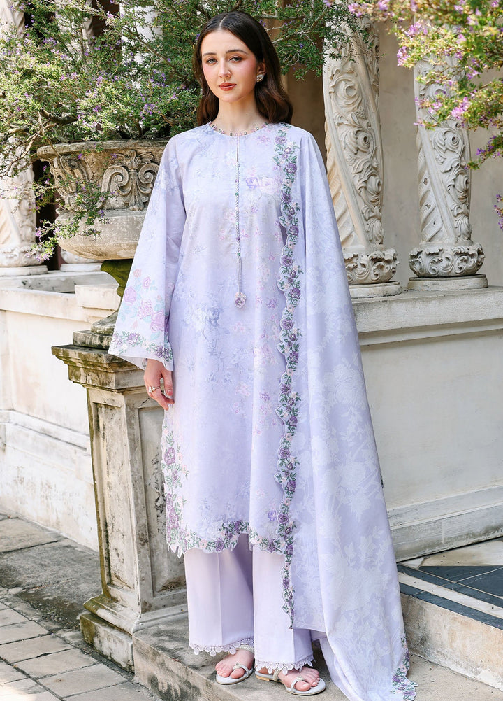 Cross Stitch Unstitched Embroidered Lawn 3 Piece Suit CS26ULE Crystal Glaze - Eid Collection