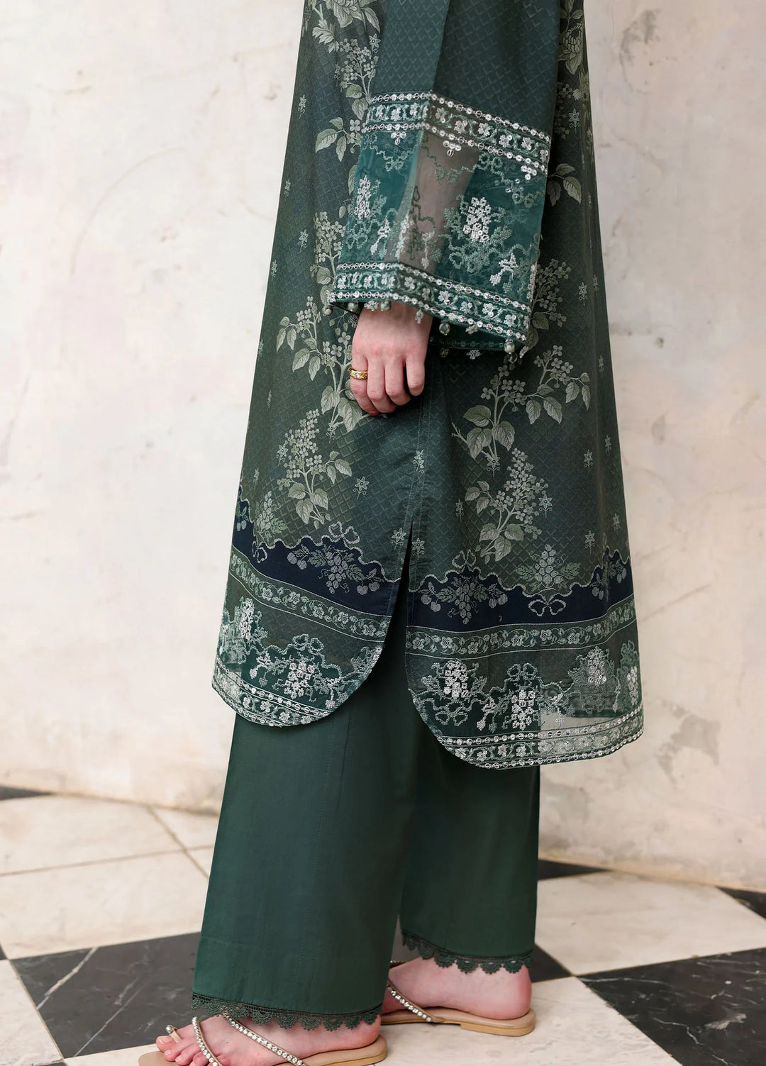 Cross Stitch Unstitched Embroidered Lawn 3 Piece Suit CS26ULE Forest Muse - Eid Collection