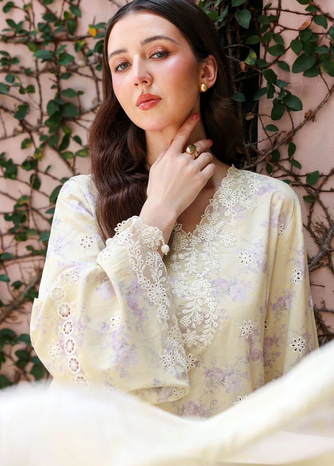 Cross Stitch Unstitched Embroidered Lawn 3 Piece Suit CS26ULE Orchid Flare - Eid Collection