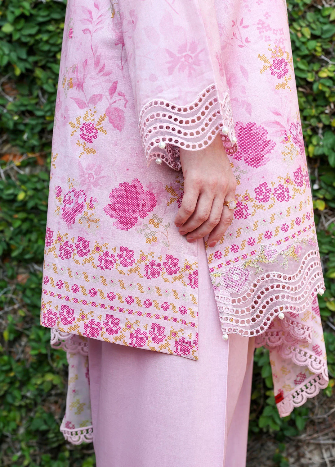 Cross Stitch Unstitched Embroidered Lawn 3 Piece Suit CS26ULE Spring Lilac - Eid Collection