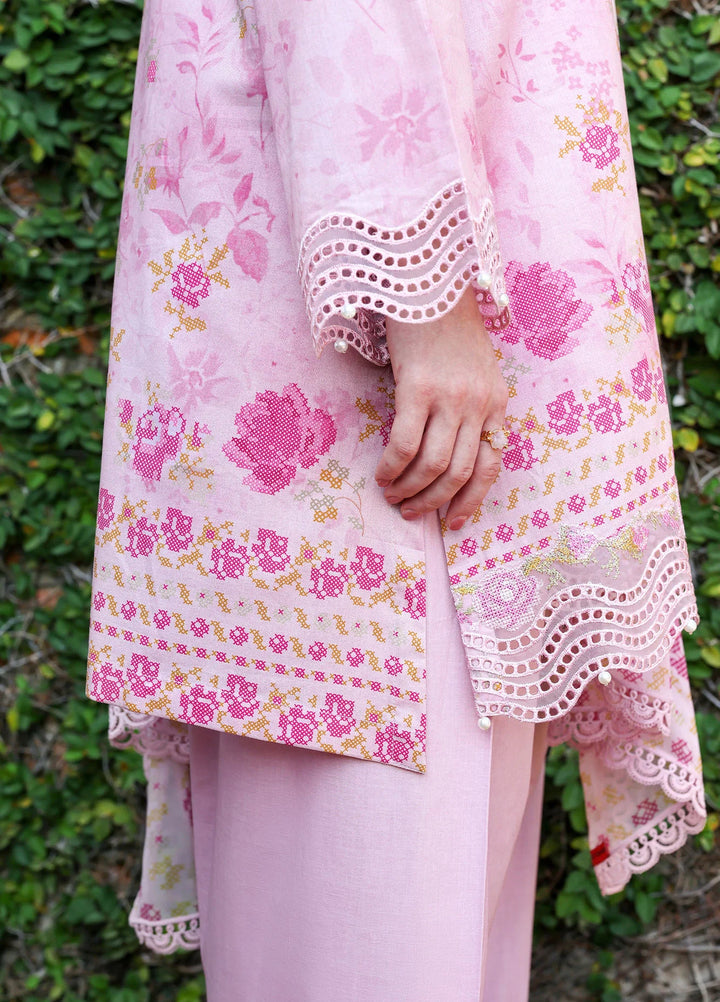 Cross Stitch Unstitched Embroidered Lawn 3 Piece Suit CS26ULE Spring Lilac - Eid Collection
