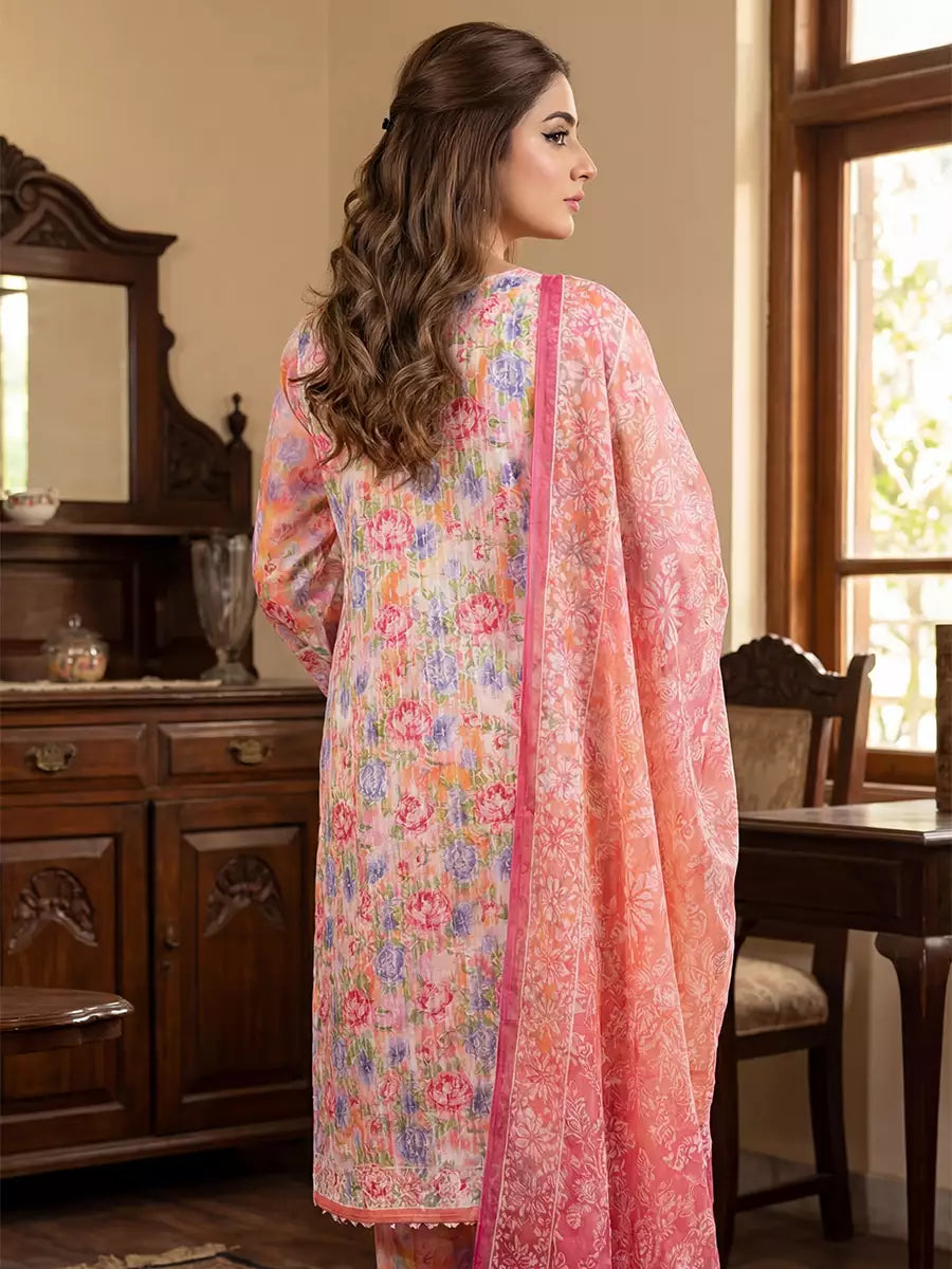 Salitex Unstitched Printed Lawn Silk 3 Piece Suit SUNS7ASI362 - Casual Collection