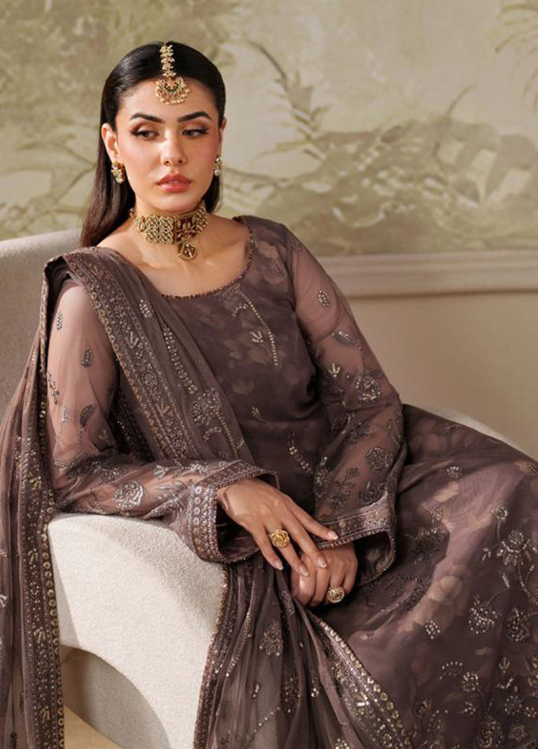 Zarif Embroidered Net Suits Unstitched 3 Piece ZAF25ZU ZRF-ZPЕ-08 Маhveer - Formals Collection