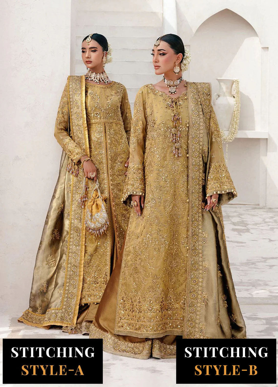Aik Atelier Embroidered Zari Net Suits Unstitched 3 Piece AIK25WU D-10 - Formals Collection